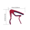 thumbnail image 2 of kurtrusly Guitar Capo Guitar Tone Change Clamp Aluminum Alloy Guitar Change Clamp Key Portable Guitar Tone Adjusting Clip Guitar Capo Tool for Guitar Tone Adjusting, 2 of 8