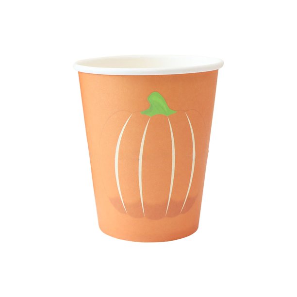 Placas de Papel de Halloween Taza de Papel de Plato de Calabaza,Conjunto Desechable de Vajillas de Oro Caliente para Decoraciones de Fiesta,Placas de Papel de Oro