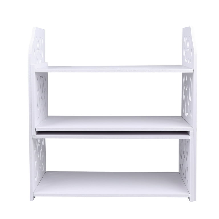 Desktop store bookshelf white