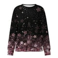 thumbnail image 5 of ICHUANYI ClearanceWomen's Round Neck Fashion Casual Long Sleeve Christmas Print Sweatshirt Tops Blouse(Pink, XXL) ICHUANYI WER20232080505480, 5 of 5