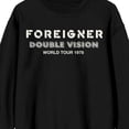 thumbnail image 2 of Foreigner Double Vision 1978 World Tour Adult Black Crew Neck Sweatshirt-XXL, 2 of 7