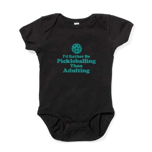 CafePress - I'd Rather Be Pickleballing Than Adultin Body Suit - Cute Infant Bodysuit Baby Romper - Size Newborn - 24 Months