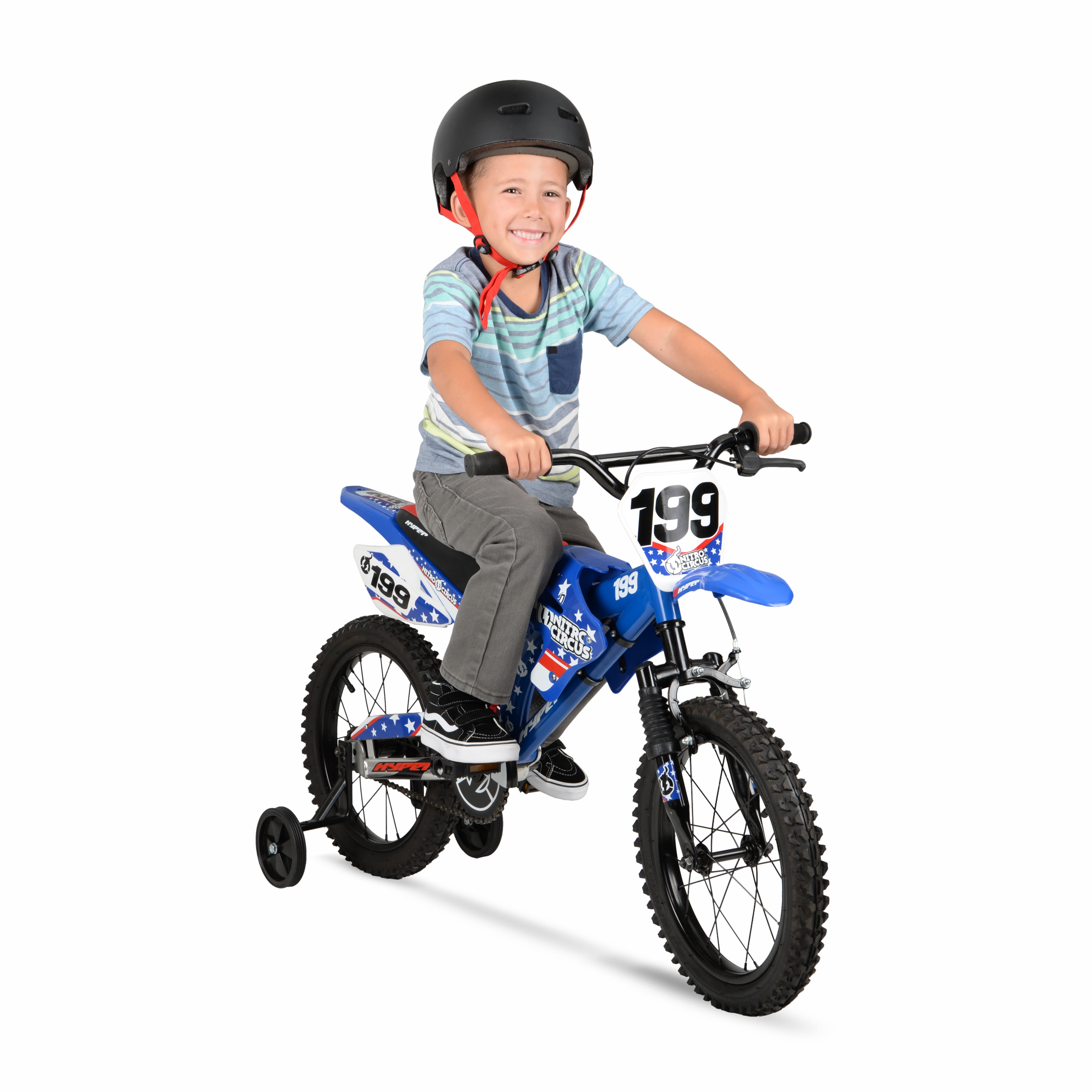 Kids Bike Training Wheels Hyper 16" Nitro Circus Motobike