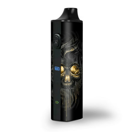 Skins Decals for Pulsar APX Herb Vape / golden Skull, glowing