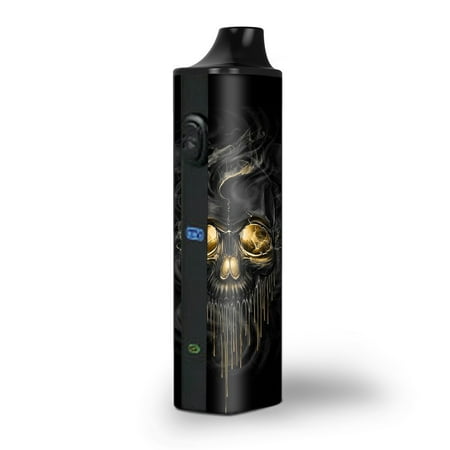 Glowing Skeleton - Skins Decals for Pulsar APX Herb Vape / golden Skull, glowing skeleton