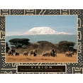 thumbnail image 2 of Unknown 32x26 Gold Ornate Wood Framed with Double Matting Museum Art Print Titled - Vision - Elephant Herd, 2 of 4