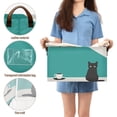 thumbnail image 5 of Yayeee Foldable Storage Basket for Shelves with Handles Waterproof Cloth Bins, Black Cat and Coffee, 5 of 7