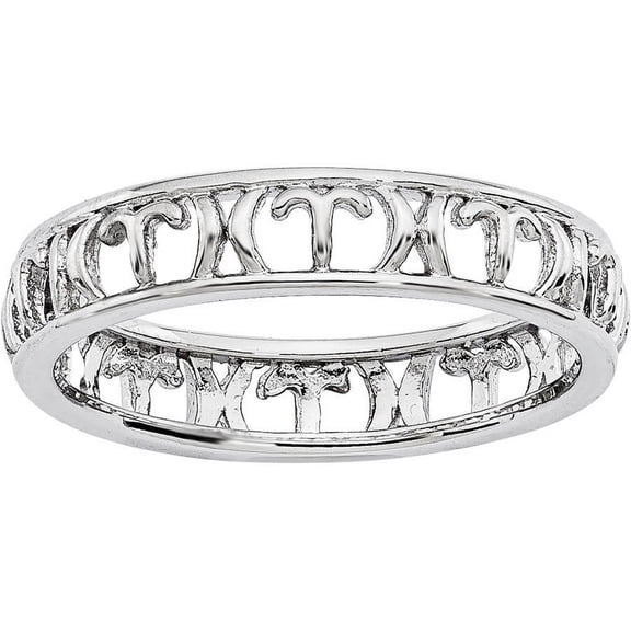 Sterling Silver Aries Zodiac Ring