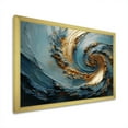 thumbnail image 2 of Designart "Gold And Blue Vortex Potteries" Abstract Spirals Picture Framed Canvas Wall Art, 2 of 5