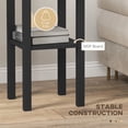 thumbnail image 5 of 2-Tier Side Tables Set of 2 with Drawer and Storage Shelf, Narrow End Tables for Living Room, Hallway or Bedroom, Modern Accent Table for Small Spaces with Anti-Tip Design and Elevated Base, Black, 5 of 11