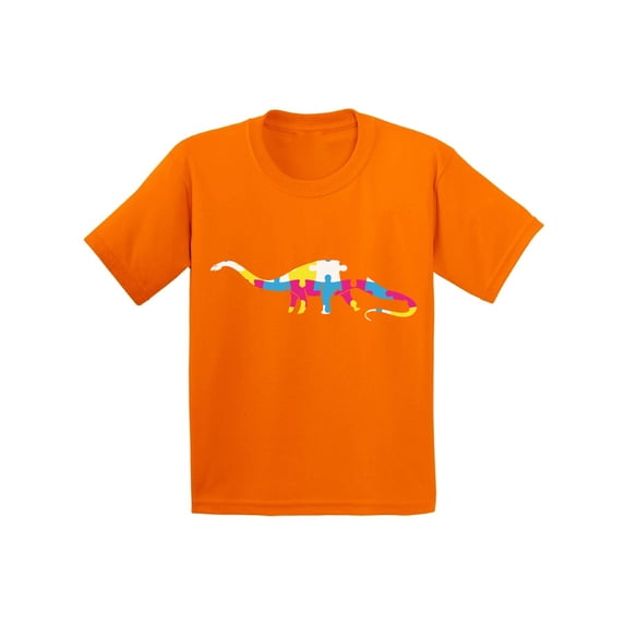 Awkward Styles Dinosaur Puzzle Piece for Autism Awareness Autism Youth Shirt Autism Awareness Shirts Autistic Pride Gifts for Kids Autism Tshirt Dinosaur Gifts for Autism Autism Support Tshirt