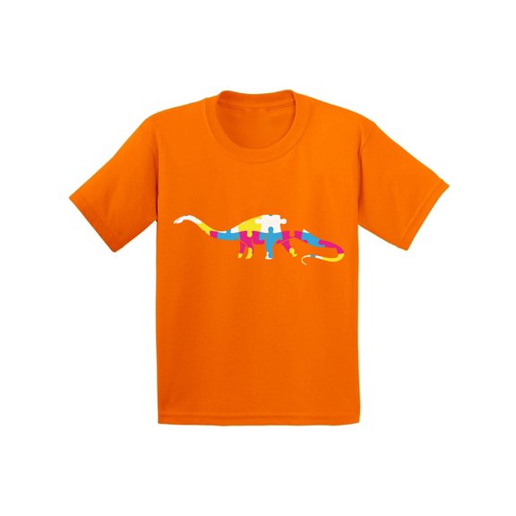 Awkward Styles Dinosaur Puzzle Piece for Autism Awareness Autism Youth Shirt Autism Awareness Shirts Autistic Pride Gifts for Kids Autism Tshirt Dinosaur Gifts for Autism Autism Support Tshirt