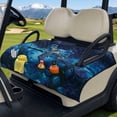 thumbnail image 3 of Xixirimido Golf Cart Seat Covers, Golf Cart Seat Towel Blanket with 4 Front Pockets Fits for EZGO Yamaha Club Car & More 2 Person Seats Golf Carts, Sea Turtle Floral Starry Night, 3 of 8