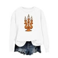 thumbnail image 4 of Ounisa Halloween Women's Pullover Thanksgiving Sweatshirt Candle Printed Crew Neck Blouse Long Sleeve Tops with Pocket, 4 of 5