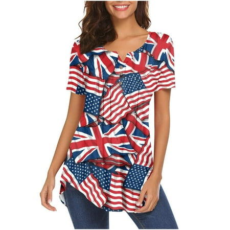 

healing hands scrubs for women Summer Tops For Women Floral Flowy Short Sleeve T-Shirts For Leggings Independence Day Print Blouses Hide Belly Tunic Camiseta sin mangas para mujer