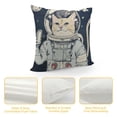 thumbnail image 4 of Throw Pillow Cover Animal Space Cat Astronaut in Universe Funny Kids Helmet  Pillowcase Home Decorative Square Pillow Case Cushion Cover, 4 of 5
