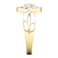 thumbnail image 4 of Dazzlingrock Collection 0.45 Carat (Ctw) 14K White Diamond Split Shank Halo Bridal Engagement Ring 1/2 CT, Yellow Gold, Size 4.5, 4 of 4