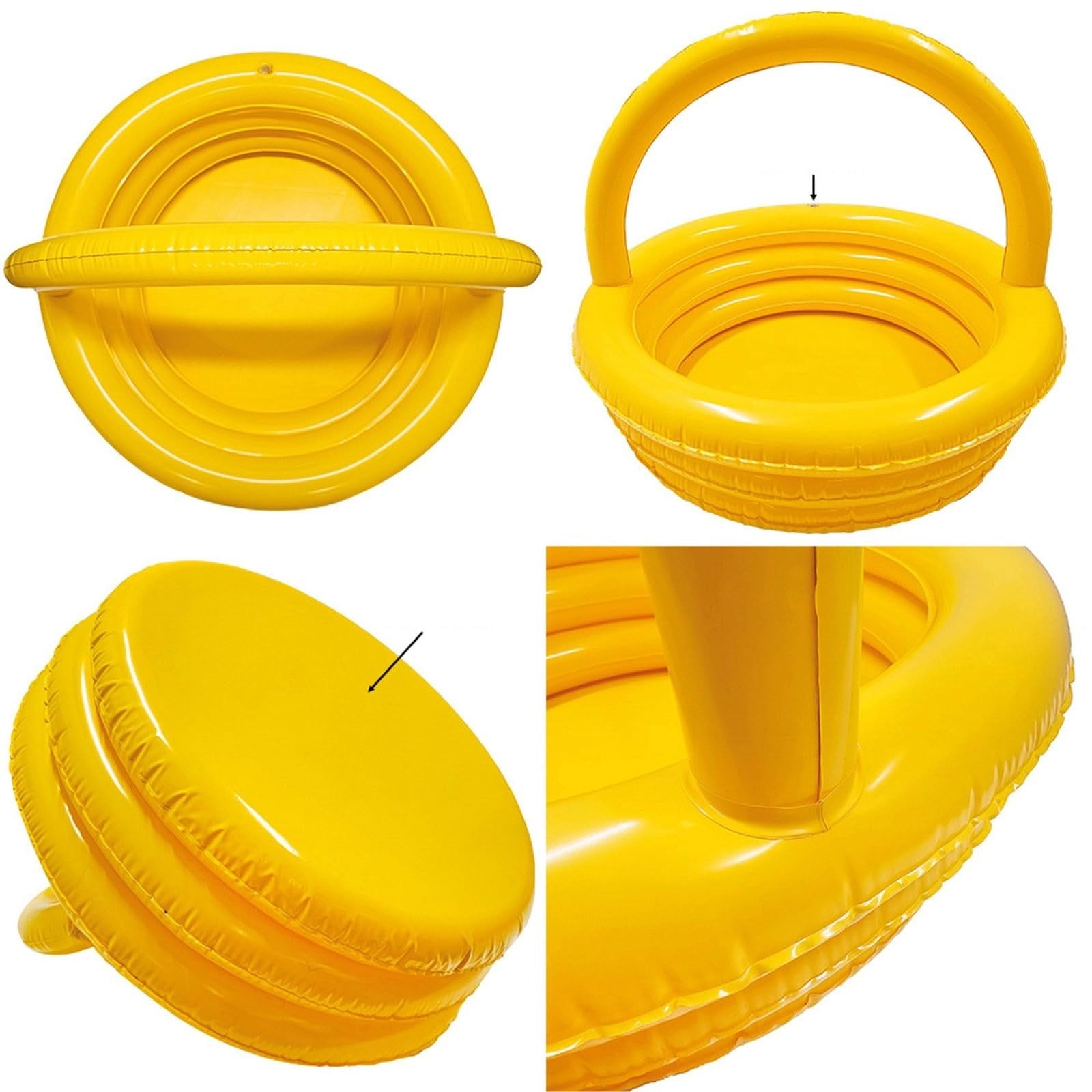 Giant Inflatable Easter Basket, Decorative Easter Inflatable Gift Basket Ideal as Inflatable Pool Easter Giant Gift Basket for Holiday Celebration