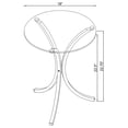 thumbnail image 3 of Eloise Round Glass Top Accent Side Table Chrome, 3 of 3