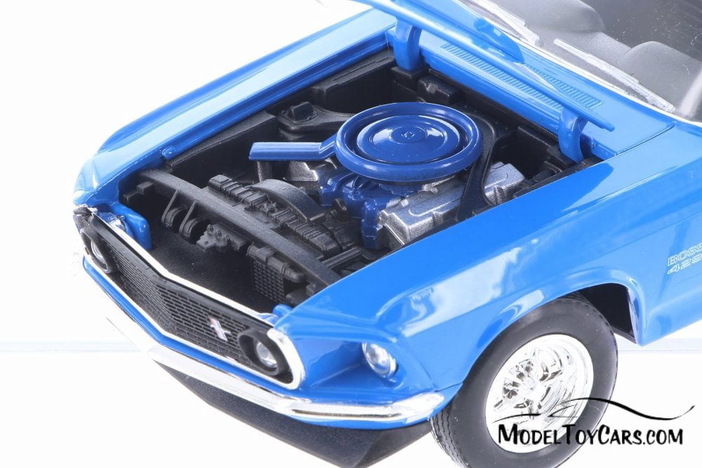 1969 Ford Mustang Boss 429 Hardtop, Blue - Welly 24067/4D - 1/24 scale Diecast Model Toy Car (Brand New but NO BOX)