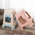thumbnail image 5 of solautey 6 Pack Plastic Stools - 6 Macaron Colored Nesting Stools Portable Backless Bar Stool Flexible Seating Chairs for Classroom Office Home - 17.5 Inch, 5 of 8