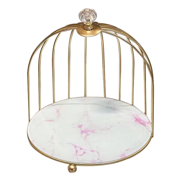 Organizador de baño con forma de jaula de pájaros Serenable, bandeja para tocador, cosméticos y maquillaje 1 nivel