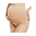 thumbnail image 3 of Spencer Women's Maternity High Waist Underwear Pregnancy Soft Seamless Panties Maternity Underwear Over Bump (3 Pack), 3 of 9