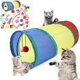 thumbnail image 6 of Visland 22Pcs/Set Cat Toys Tunnel Assortments, Portable Funny Feather Teaser Catnip Colorful Ball Tunnel Interactive Toys for Cat Puppy Kitty Kitten Rabbit Indoor Playing, 6 of 7