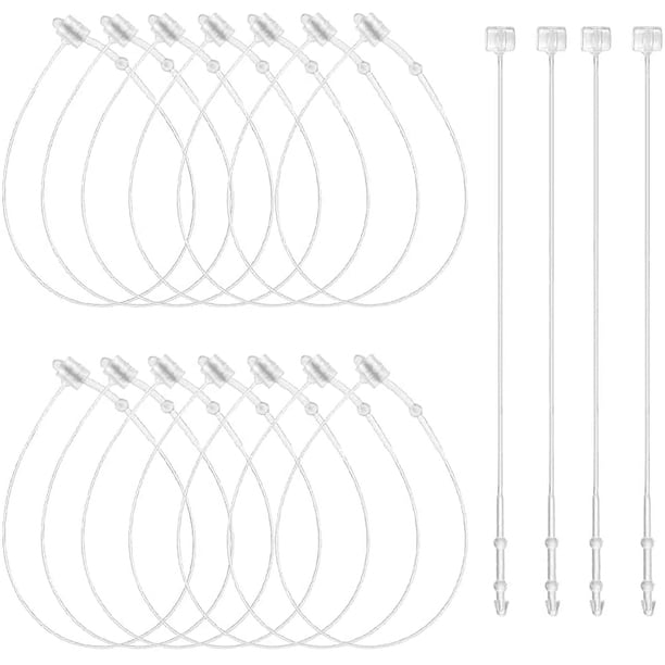5000 líneas de etiquetas colgantes, bridas de plástico transparente, 130 mm de longitud, etiquetas de precios de plástico, sujetadores, etiquetas de precios, líneas de seguridad para ropa brillar Electrónica