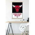 thumbnail image 5 of NBA Chicago Bulls - Logo 21 Wall Poster with Wooden Magnetic Frame, 22.375" x 34", 5 of 6