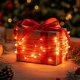 thumbnail image 4 of Silver Wire LED String Lights for Christmas Gift Box Wrapping, Cool White Fairy Lights for Christmas Decorations, Holiday Party Decor and Home Accents, 4 of 7