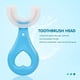 thumbnail image 2 of 2 cepillos de dientes para niños en forma de U (azul), cabezales de cepillo de dientes de silicona suave de grado alimenticio, limpieza de dientes de 360°, para edades de 2 a 12 años JM, 2 of 5