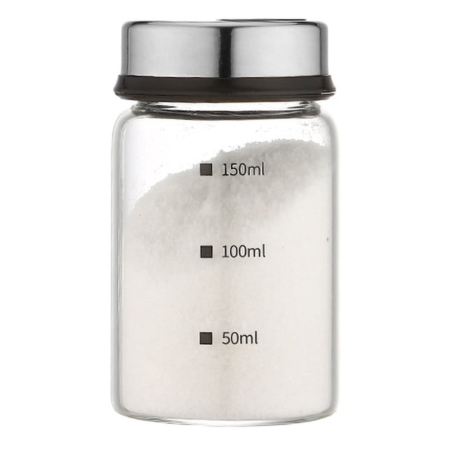 150mL Glass Seasoning Jar With Scale 4 Outlets Spice jars Kitchen Chili Pepper Powder Sprinkling Jar Barbecue Salt Shaker Container