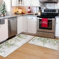 thumbnail image 3 of Anti Fatigue Kitchen Mats for Floor Set of 2 Leaf Floral Non Slip Cushioned Kitchen Rugs Waterproof Memory Foam Kitchen Floor Mat, 3 of 7