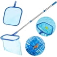 thumbnail image 1 of Kit de red de aterrizaje inferior de piscina con mango telescópico de aluminio, red de skimmer de red de piscina para piscina, estanques, fuente, estanque TUNC Sencillez, 1 of 2