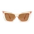 thumbnail image 1 of Womens Gothic Square Cat Eye Retro Fashion Sunglasses Peach Brown, 1 of 4
