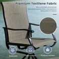 thumbnail image 5 of Vicllax 7-Piece Outdoor Patio Dining Set Metal Swivel Chairs & Round Steel Table with Umbrella Hole, 5 of 11