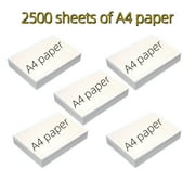 CHEERFUN 2500 Sheets A4 Paper, 80GSM White Printer Paper, 500 Sheets per Pack, Office Printing