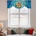 thumbnail image 3 of Funny Art Tie Up Valances Curtain, Adjustable Kitchen Summer Hippocampus Swimming Blue Sea View Oil Painting Valances for Windows Decor, Rod Pocket Short Curtains Set for Bedroom/Bathroom, 42"x18", 3 of 9