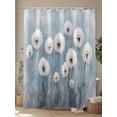 thumbnail image 4 of Vintage Dandelion Shower Curtain, White Dandelion Oil Painting Modern Art Waterproof Shower Curtain Set with 12 Hooks Lightweight Washable Fabric Shower Curtains for Bathroom 36x72 Inches, 4 of 6