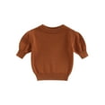 thumbnail image 1 of Gureui Toddler Infant Baby Boys Girls Casual Short Sleeve Sweater Fashion Solid Color Round Neck Pullover Knitwear, 1 of 9
