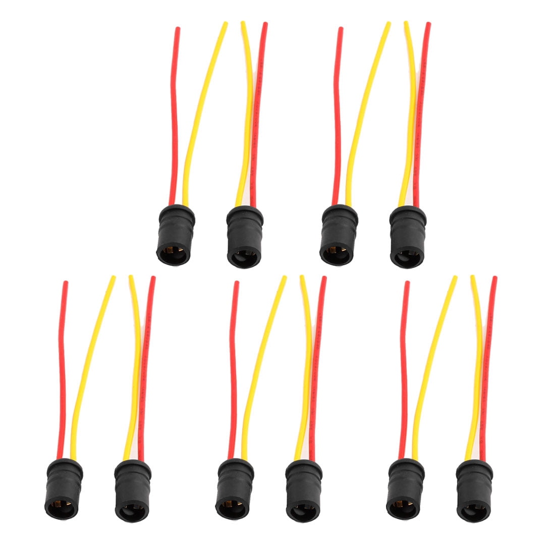 Motorcycle Car 2wire T10 Light Bulb Socket Holder Connector 10 Pcs