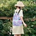 thumbnail image 4 of Mygreen Rainbow Galaxy Drawstring Backpack String Bag Lightweight Gym Bag Sackpack Sports Backpack for Women Girls Gym Shopping Sport Yoga Blue Purple, 4 of 9