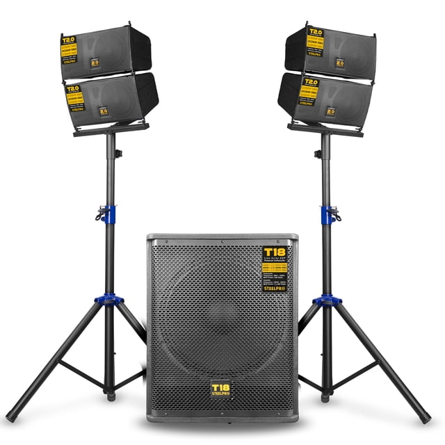Sistema de Audio Profesional Steelpro Tubalcain 18 Negro