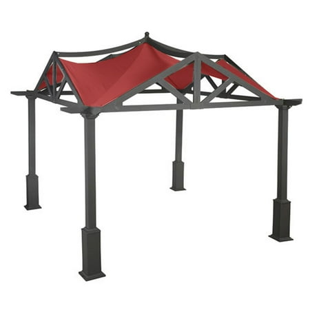 Garden Winds Replacement Canopy Top Cover for the Garden Treasures 10' x 10' Pergola - Cinnabar