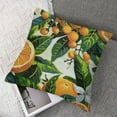 thumbnail image 7 of PRATYUS Yellow Blossom with Orange Fruits Flowers and Leaves on Light Green Vintage Botanic Pillow Cover Decorative Couch Pillow Cover for Sofa, Cushion Case Home Decoration White, 7 of 7