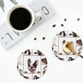 thumbnail image 4 of Honeii Pedigree dogs collage Print Leather Coaster Set of 4, Ideal for Safeguarding Your Furniture from Drinks Spills and Effortless cleanup-Round Shape, 4 of 6