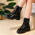 thumbnail image 2 of Women S Comfortable And Convenient Lace Up Leather Boots With Thick Soles, 2 of 4