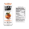 thumbnail image 2 of Lucky Energy Sugar Free Energy Drinks, Orange Drizzle, 16oz Cans (12-Pack) Healthy, Zero Sugar Energy Drink with Maca, Ginseng, Beta-Alanine, Taurine & 200mg Caffeine, 2 of 5