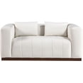 thumbnail image 3 of Meridian Furniture Mallina Cream Vegan Leather Loveseat, 3 of 7